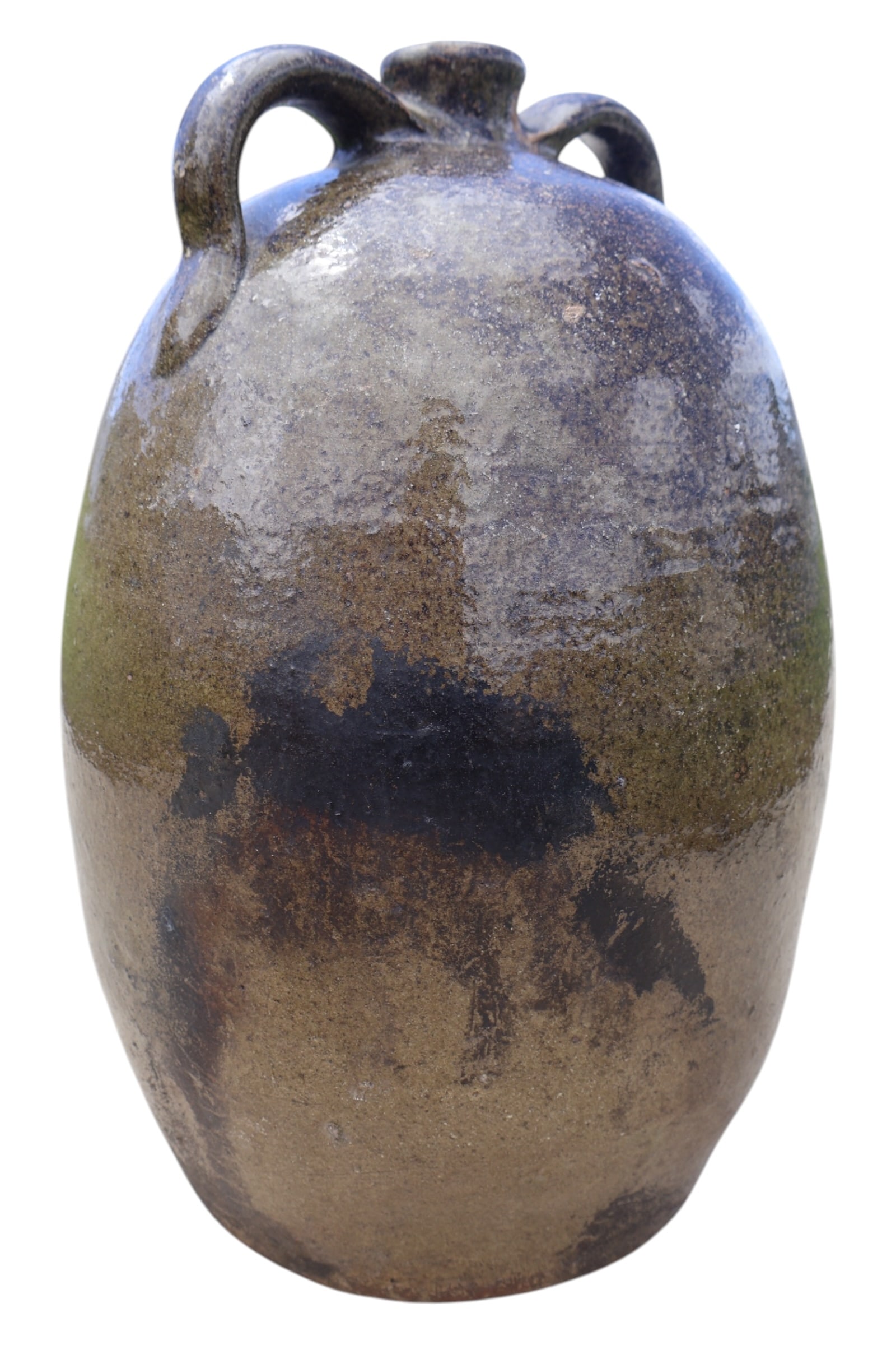 A Large Double Handled North Carolina Alakline Stoneware Jug (1 of 10)