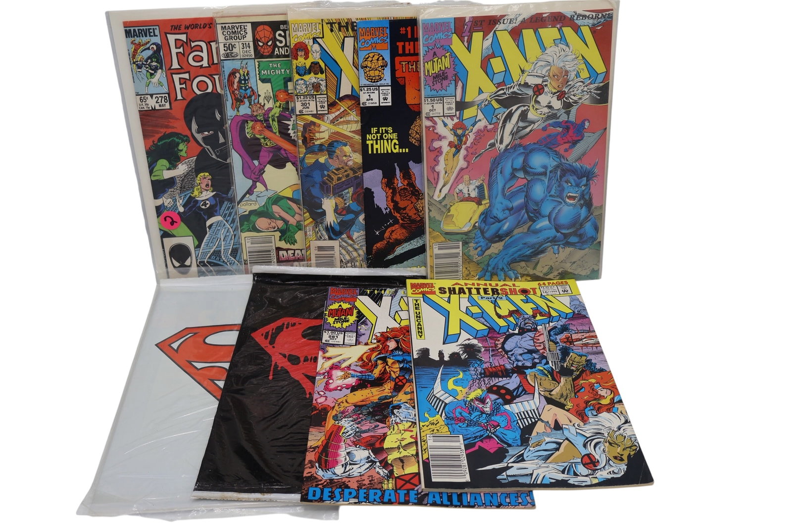 Vintage Comic Book Lot - X-Men / Superman RAW UNGRADED (1 of 8)