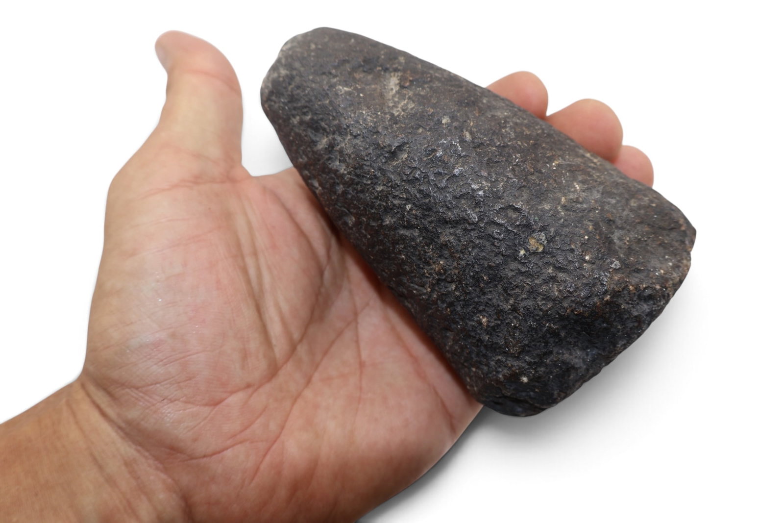 A Nice Tapered Cylindrical Native American Stone Pestle: A well made pestle. Surface show lots of usage and the form is top notch. Ancient. 4.5” x 3” x 3”.