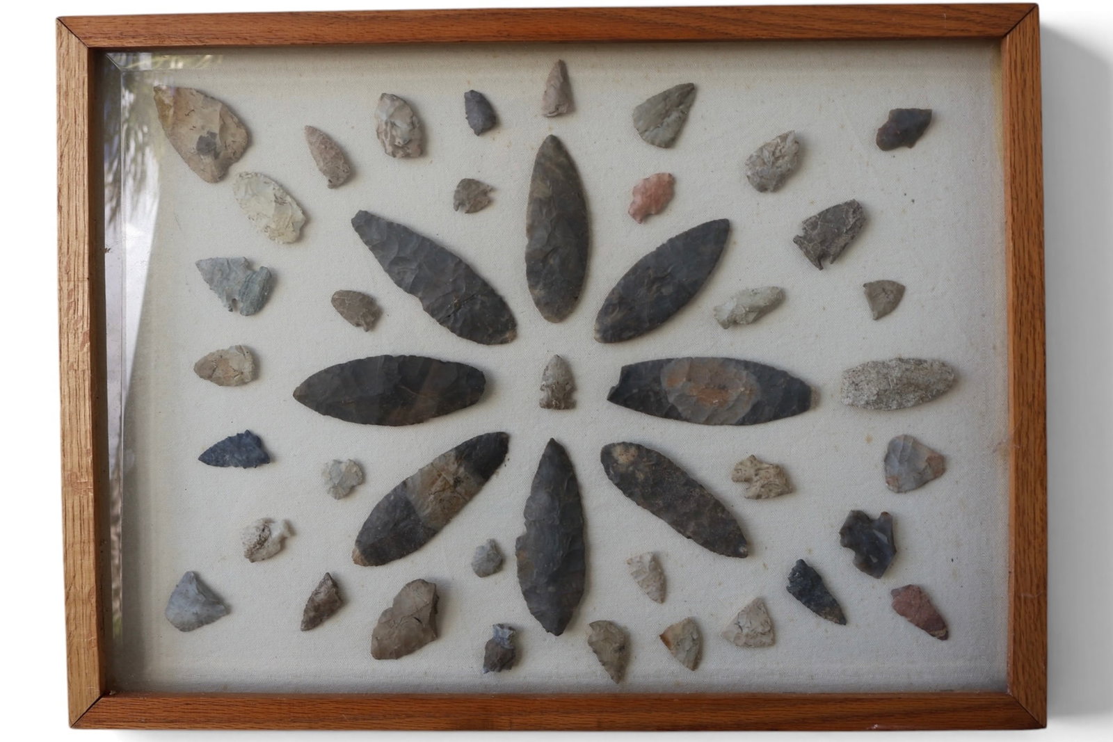 A Very Large Framed Collection of Ohio Native American Artifacts #1 (1 of 9)