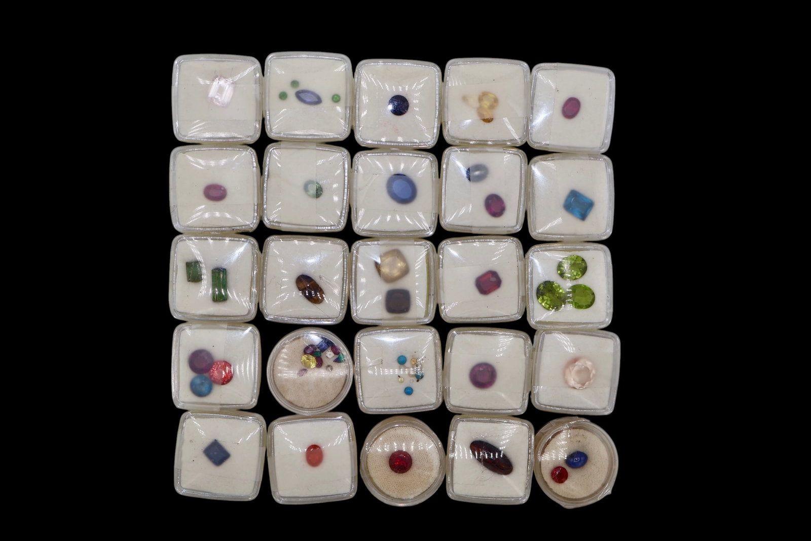 A Collection of Estate Gemstones from Jewelry Group #2: A grouping of various vintage estate gemstones that were salvaged from gold and silver jewelry.