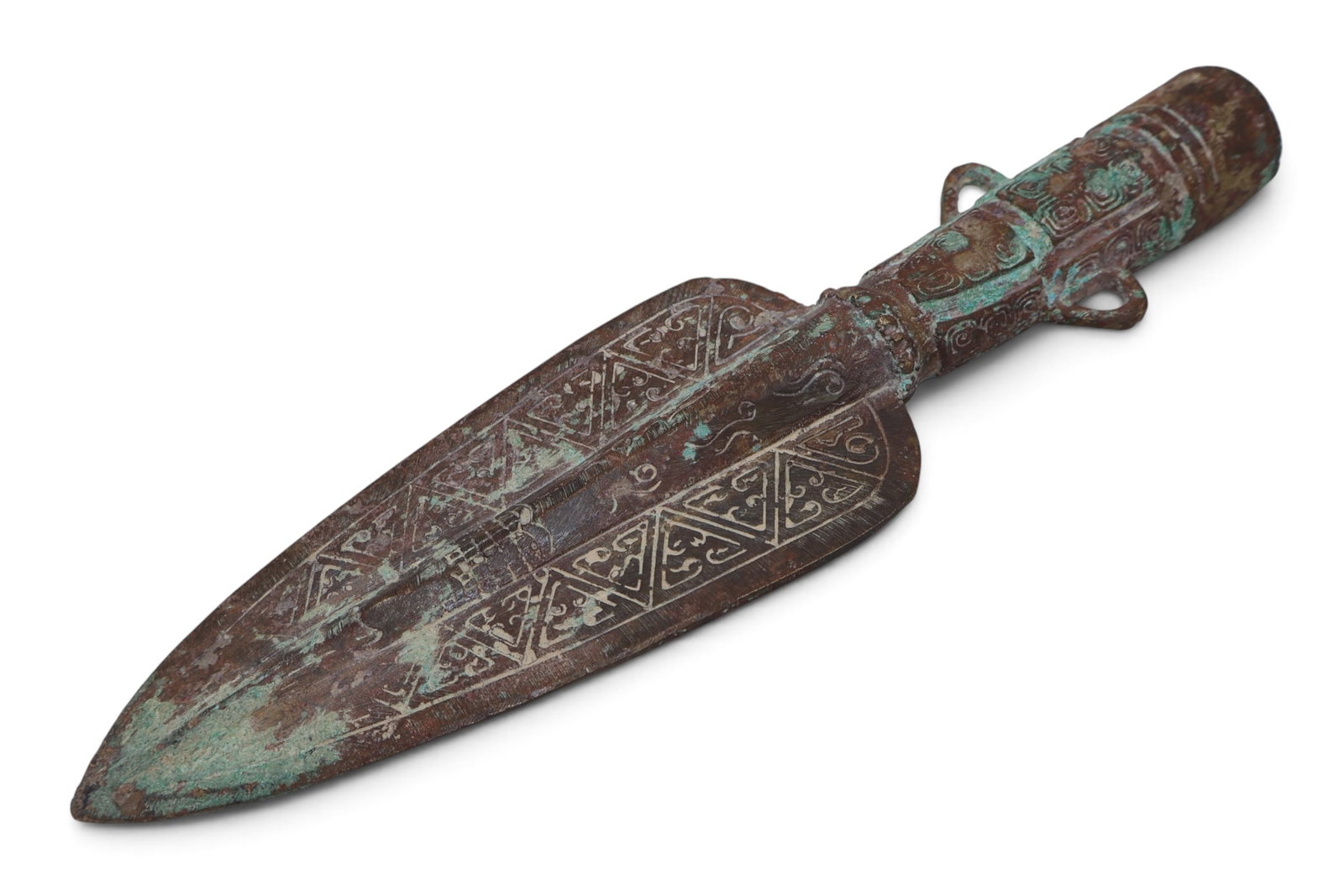 A Chinese Bronze Warring States Period Spearhead (1 of 9)