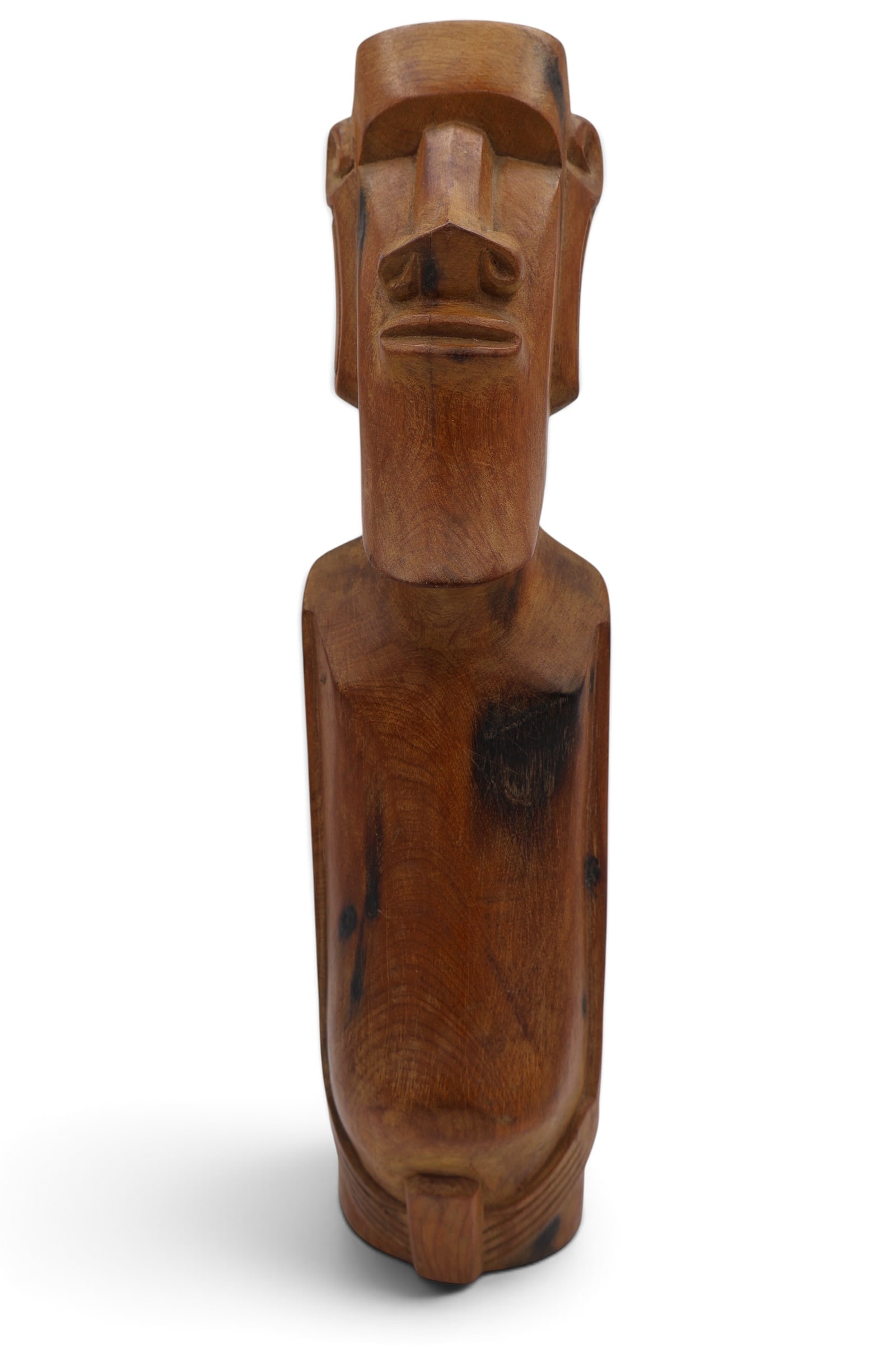 Easter Island Rapa Nui Carved Wooden Moai Figure #1 (1 of 9)