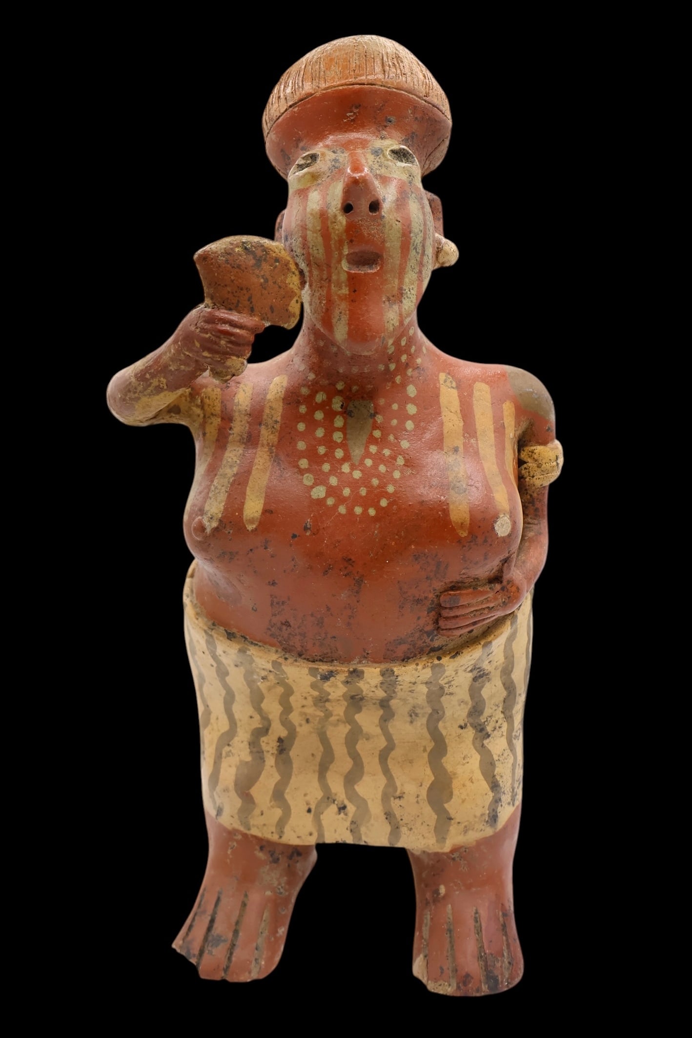 An Outstanding Museum Quality Nayarit Female Pottery Figure (1 of 20)