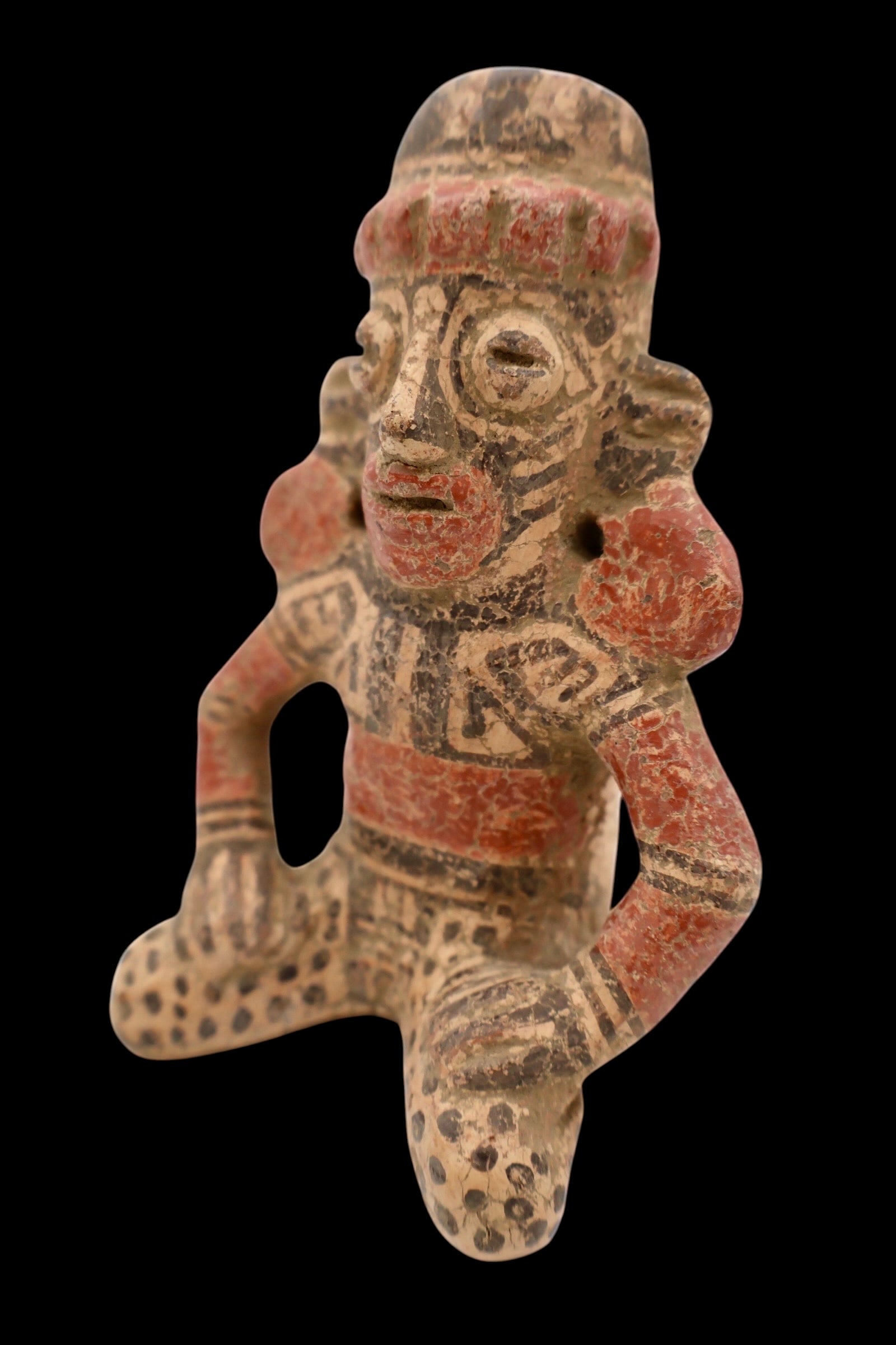A Mayan Pre Columbian Seated Shaman Figure (1 of 8)