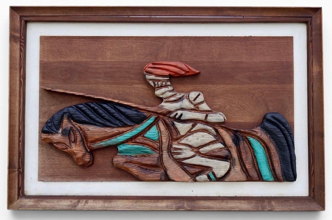 An Original Mid Century Modern WITCO Tiki Decor Knight Wall Art (1 of 4)