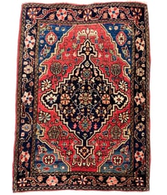 Antique Farahan Sarouk Mini Rug