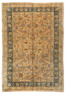 Antique Mashad Rug: Antique Mashad Rug 6.10 x 9.8ft c.1950s
