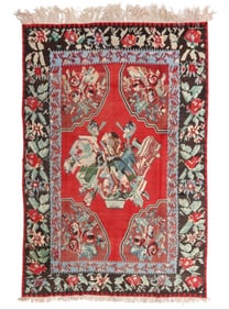 Vintage Mid-Century Bessarabian Kilim