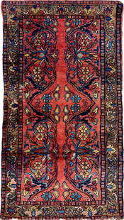 Antique Hamedan Rug: Antique Hamedan Rug 2.9 x 5 ft c. 1920s