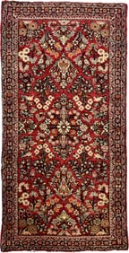 Antique Sarouk Mini Rug