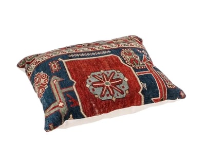 Antique Caucasian Carpet Pillow