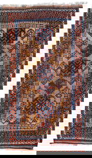 Antique Baluch Rug: Antique Baluch Rug 2.7 x 4.6 ft c. 1930s