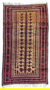 Antique Baluch Rug: Antique Baluch Rug 3.4 x 5.9 ft c. 1930s