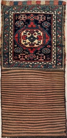 Antique Kurd Saddle Bag with Kilim backing