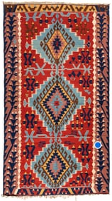 Antique Persian Qashgai Kilim Rug