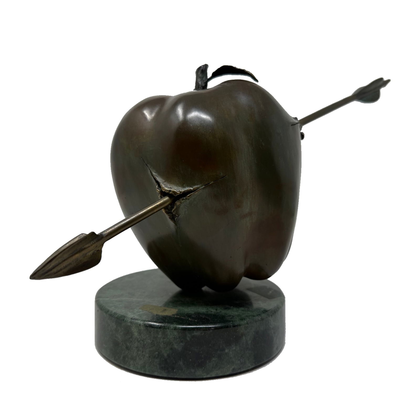 Vulnerable World by Brett-Livingstone Strong: Limited Edition Bronze Sculpture with Marble BaseThis lot presents Vulnerable World, a limited edition bronze sculpture by Brett-Livingstone Strong, numbered 14/175. The work depicts a fractured