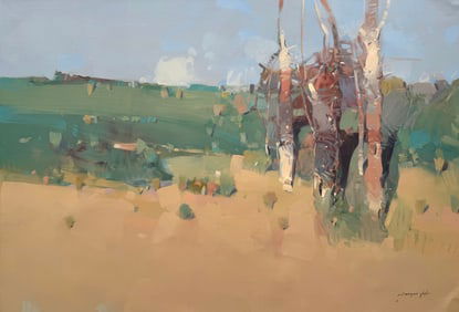 Quiet Grove Impressionism Original oil Painting, Ready to Hang