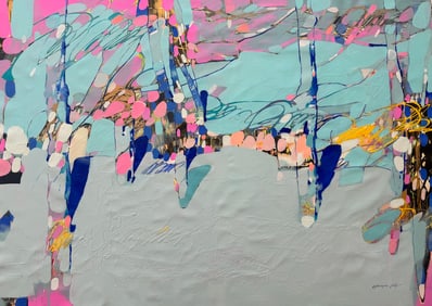 Abstracted Roots Modern Art, Large Original oil Painting, Ready to Hang