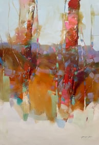 Autumn Grove Impressionism Original oil Painting, Ready to Hang