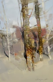 Couple Landscape Impressionism Original oil Painting, Ready to Hang