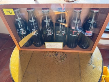 1996 Limited Edition Coca Cola Olympic City Complete Collectors Bottle Set