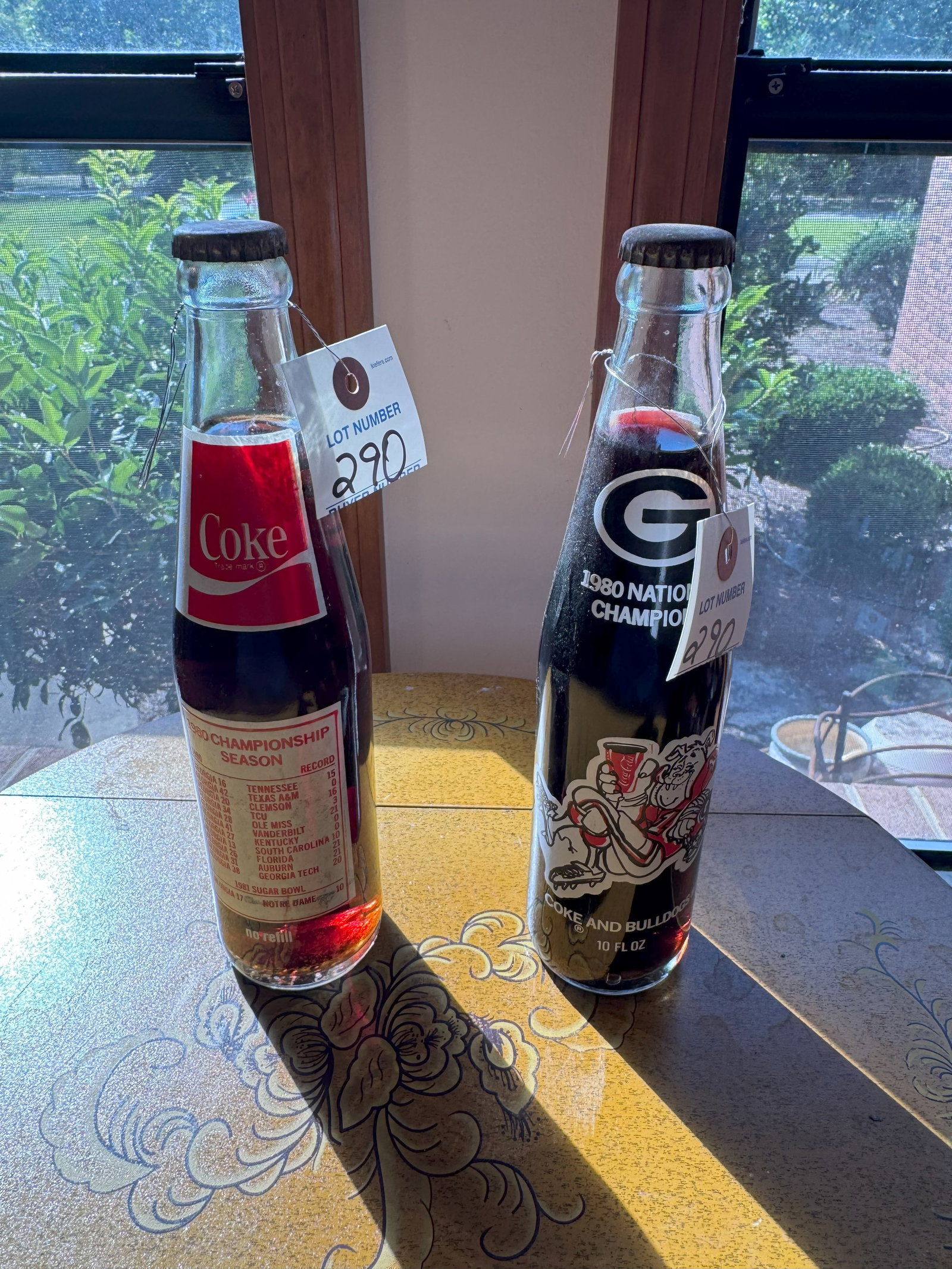 (2) GA 1980 Nat Champions Coke Bottles #6: 2x1980 University of Georgia National Championship Bottles
