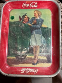 Coca Cola With 2 ladies in Car Tray