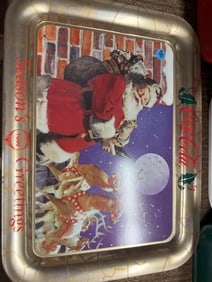 Seasons Greetings Coca Cola Tray