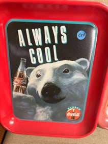 Always Cool Polar Bear 1993 Coca Cola Tray