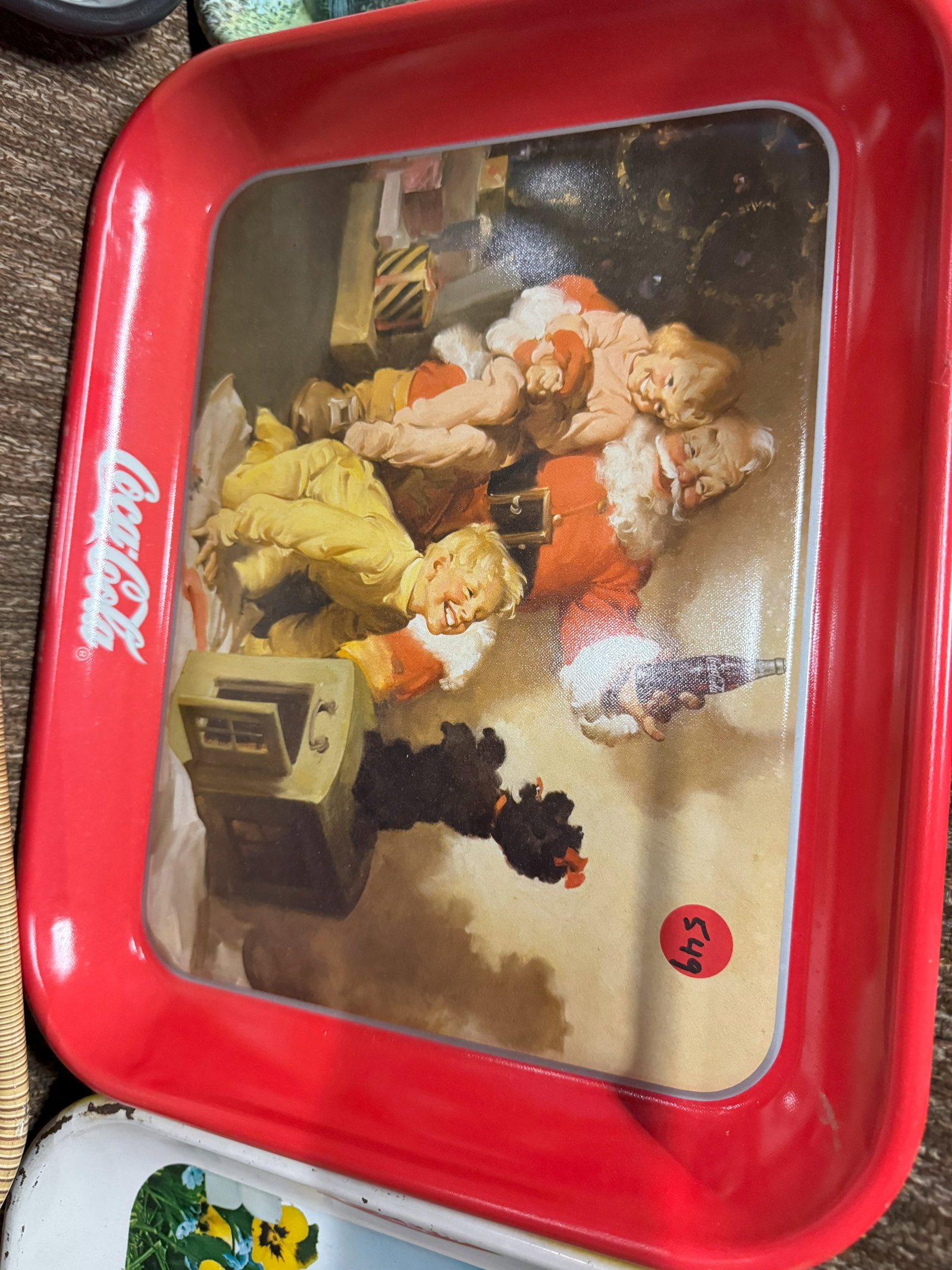 Children with Santa 1986 Coca Cola Tray: Children with Santa 1986 Coca Cola Tray