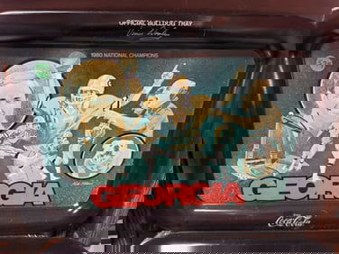 1980 UGA National Championship 1981 Coca Cola Tray