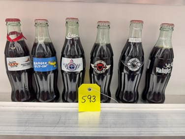 6pk of Coca Cola Bottles Air Lines Theme