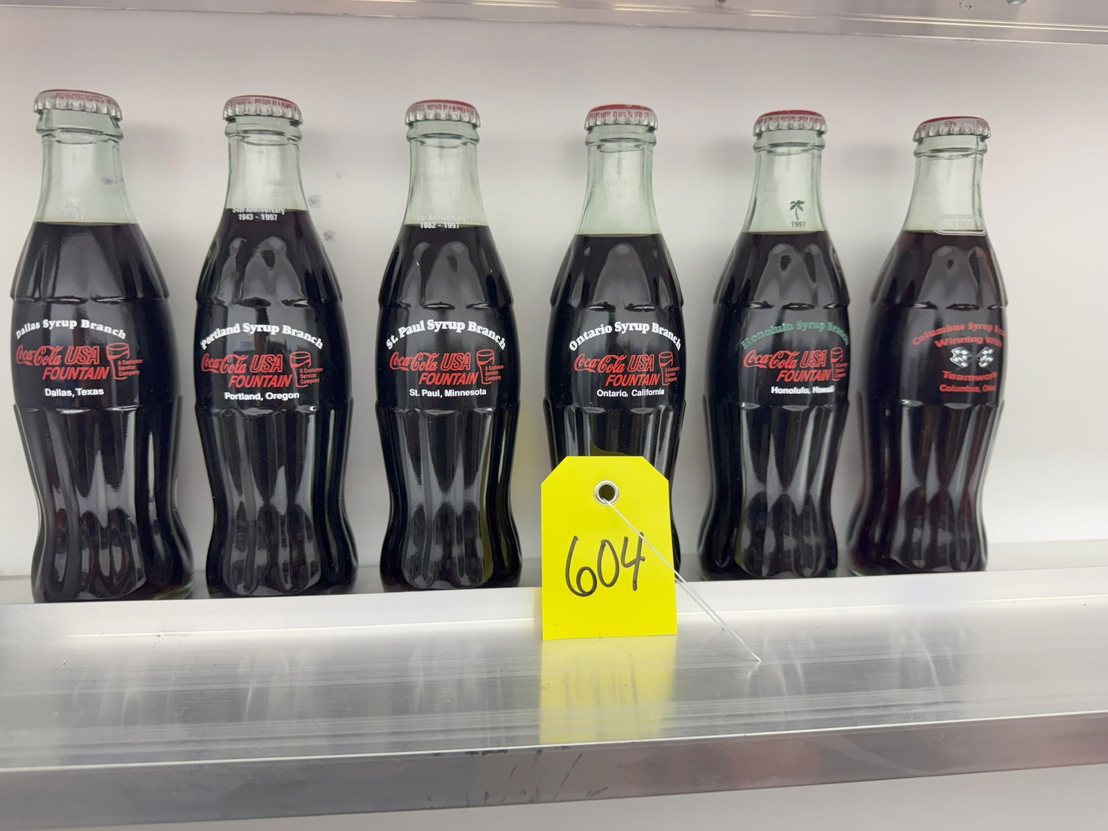 6pk Coca Cola Bottles USA Fountain Bottles (1 of 2)