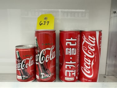 4pk Foreign Coca Cola cans