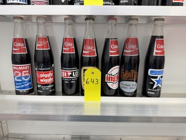 7xGrocery Store Coca Cola Bottles 10oz