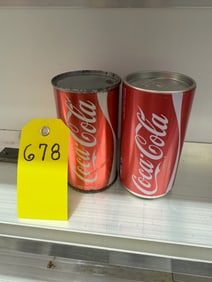2xOld Coca Cola Cans