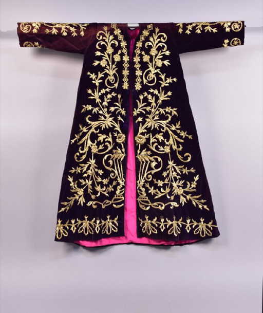 MIDDLE EASTERN METALLIC EMBROIDERED ROBE, EARLY 20th C.