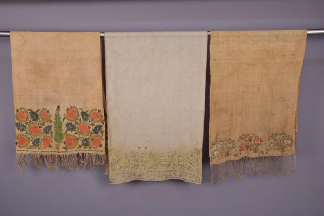 THREE TURKISH TOWELS, 19th C (1 of 4)