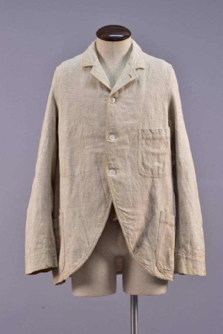 GENTS LINEN JACKET and VEST, EARLY 20th C. (1 of 5)