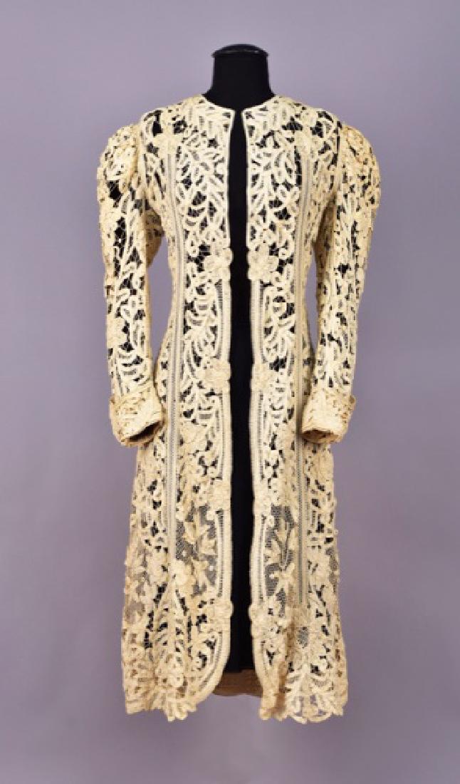 BATTENBURG LACE COAT, c. 1910. (1 of 5)