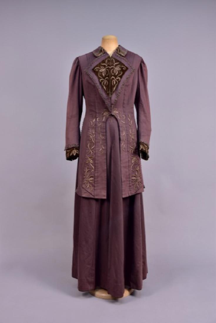 EMBROIDERED WOOL WALKING SUIT, c. 1905 (1 of 6)