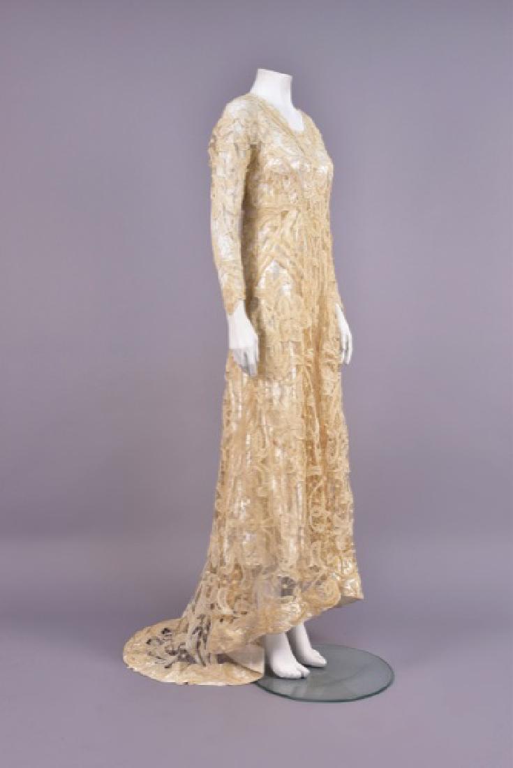 TRAINED BATTENBURG LACE WEDDING GOWN, 1933 (1 of 7)