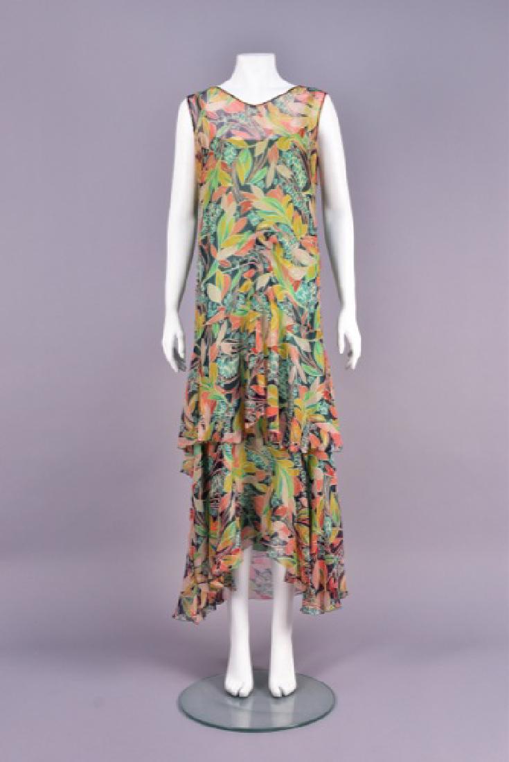 PRINTED CHIFFON GOWN, 1930s (1 of 4)
