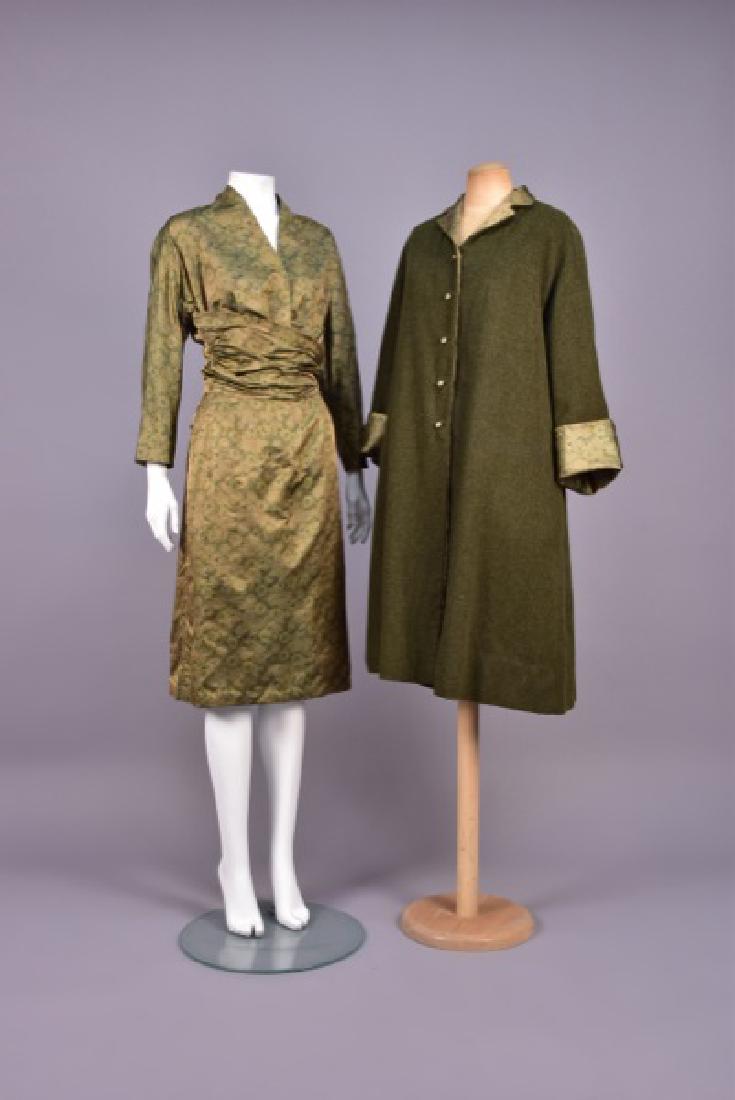 VERA MAXWELL THREE-PIECE SILK and WOOL ENSEMBLE, 1940s (1 of 9)