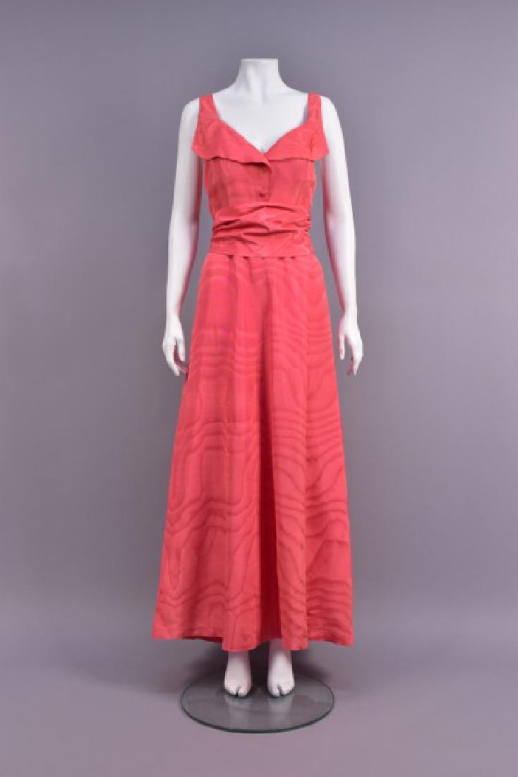 PIERRE BALMAIN MOIRE SILK EVENING GOWN, 1950s (1 of 5)