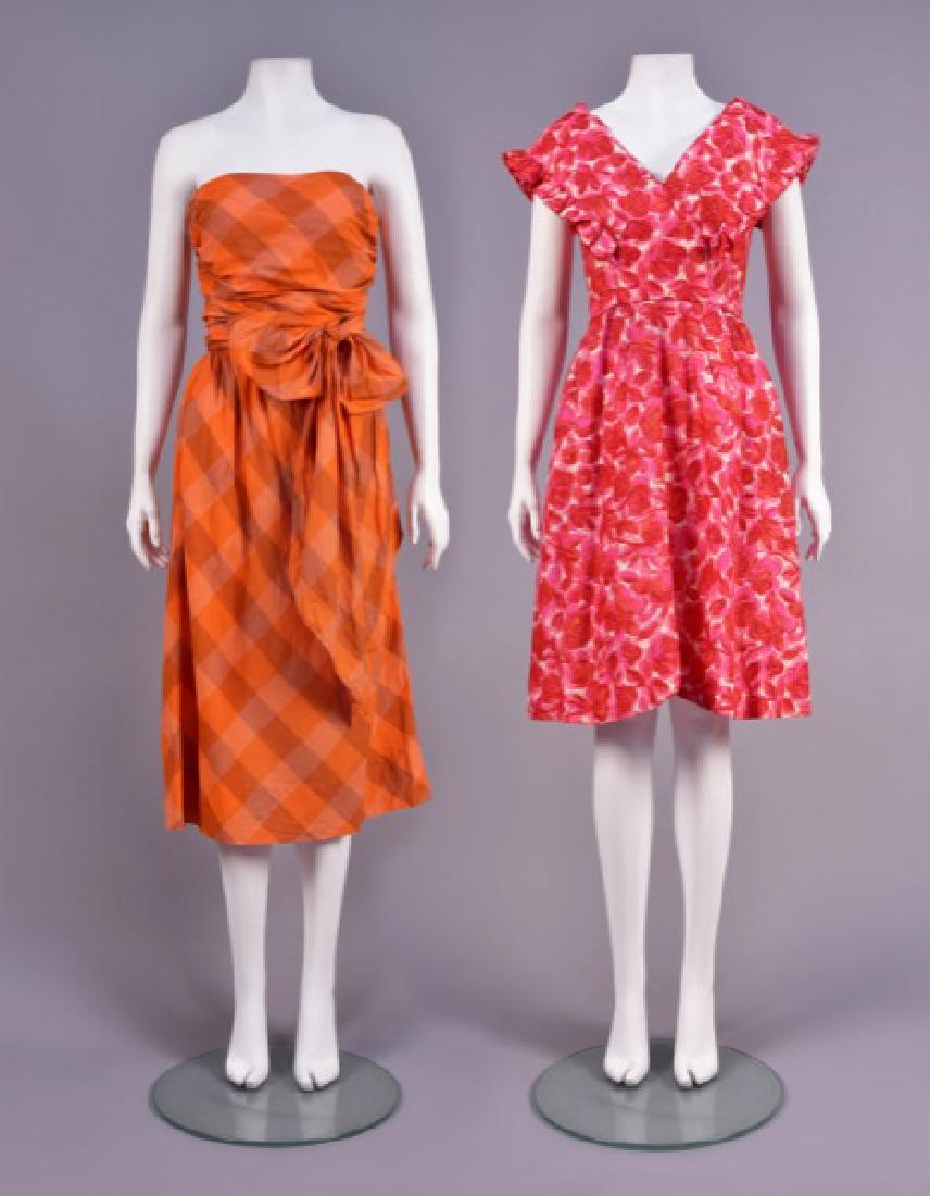 CLAIRE McCARDELL STRAPLESS PLAID SUN DRESS, 1950s (1 of 3)