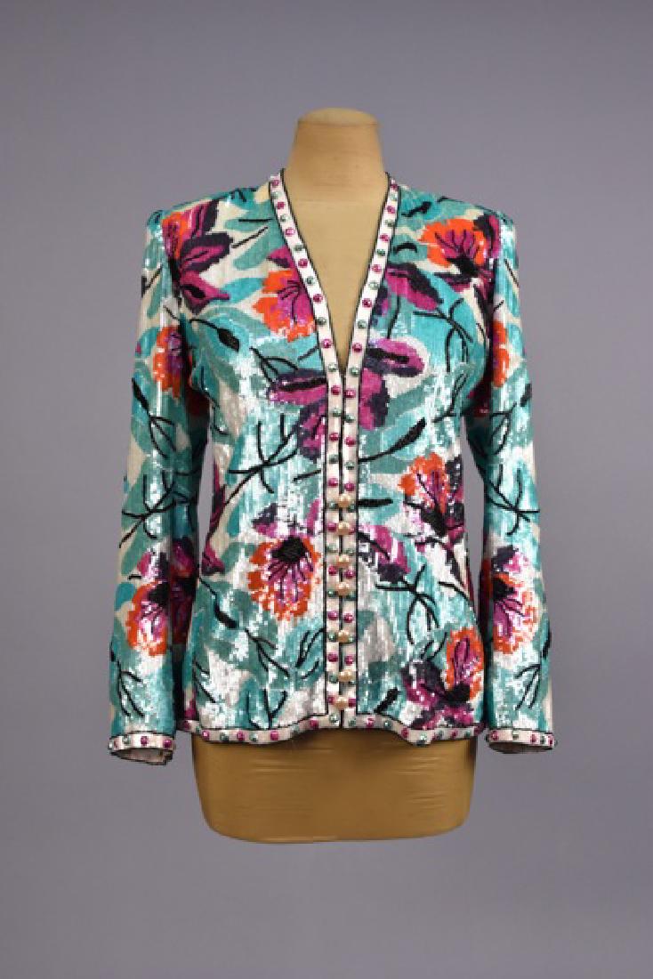 GIVENCHY PARIS SEQUINED EVENING JACKET, c. 1984 (1 of 4)