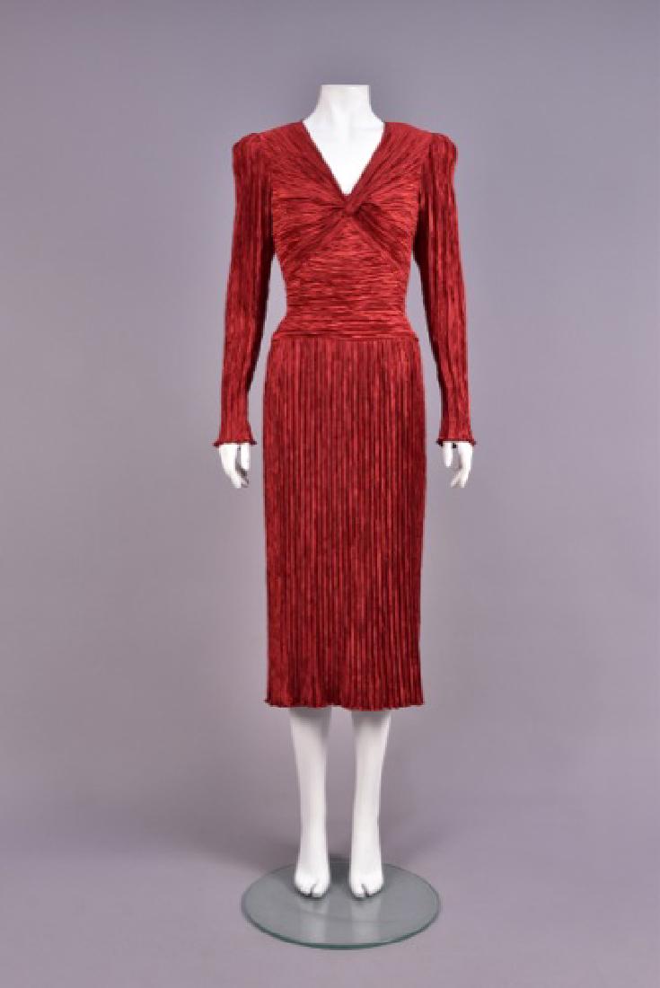 MARY McFADDEN PLEATED DRESS, 1980s (1 of 3)