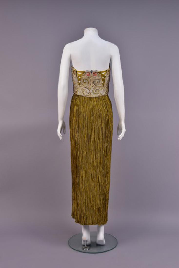 MARY McFADDEN BEADED STRAPLESS EVENING GOWN, c. 1980. (1 of 5)